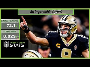 Drew Brees Sets NFL Record for Completion % | Next Gen Stats | New Orleans Saints