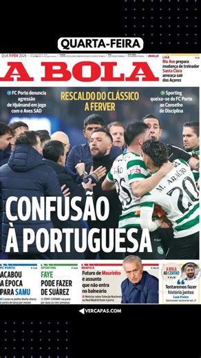 Ver Capas Jornais e Revistas on Instagram: "Capas dos jornais desta quarta-feira (11/02) ⚽ Jornais nacionais e jornais desportivos de hoje!"