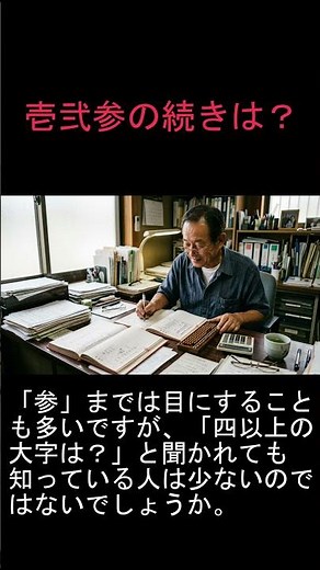 四以上の大字は？ #一分でわかる #プチ知識