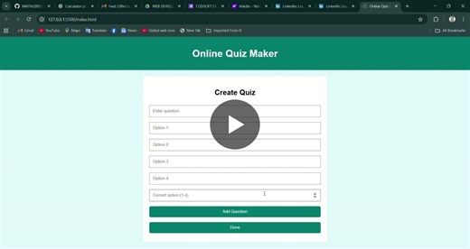 #codesoft #webdevelopment #internship #quizgame #javascript #html #css #frontenddevelopment #learningbydoing | NIKITA TIWARI