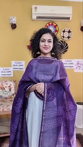 1.5K views · 32 reactions | Beautifully handblocked Chanderi silk 3...