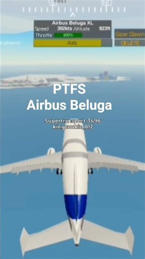Roblox PTFS flying the Airbus Beluga XL Pilot: #skyripper