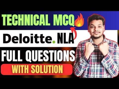 Deloitte NLA Technical MCQ Questions | Deloitte NLA 2025 | Preparation | MCQ With Solution