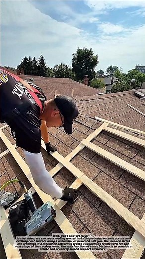 Installing Roof Battens with a Nail Gun.
