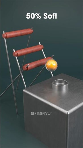 Blender Soft Body Simulation Breakdown 💥 Ultimate Softness Comparison 0%–100% #shorts #blender