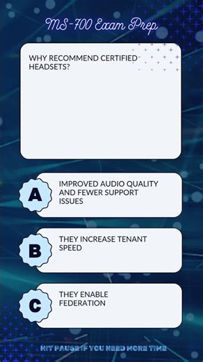 MS-700 Q069 | DEV | Headsets (MCQ)