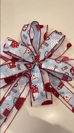 Using a bow maker makes multi ribbon bows easy. #christmasbow #chrismasdecor