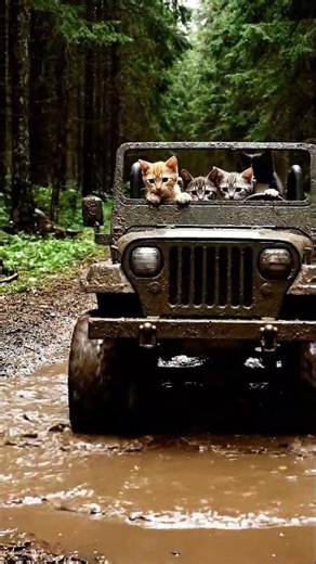 Funny Kittens Prank Off-Road! 😹🚙 #funnycats #kittenprank #catshorts #shorts #catvideos