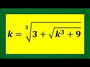 Solving Cube And Square Root Radicals Together | Can You Solve This Math?