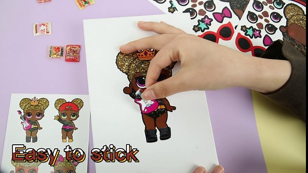 10 Sheets Surprise Princess Dress-Up Make Your Own Face Stickers, 4 Kinds Different DIY Creative Design Craft Stickers for Kids, Birthday Party Favors Gift Festival School Reward Art Craft for Girls