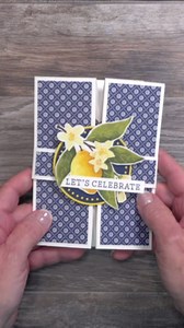 Make a side fold and tuck card using designer paper with these easy steps! #CardMaking #papercrafts #HandmadeCards | Lisa's Stamp Studio