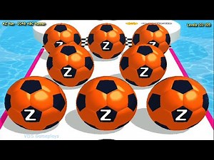 AZ Run - 2048 ABC Runner! Ball Run Game Levels (101-105) Android Gameplay