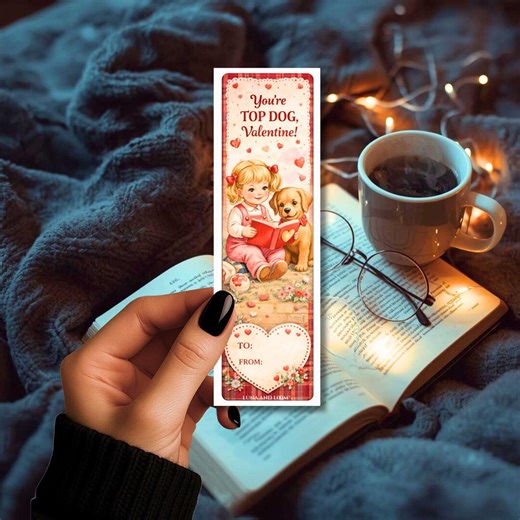 Retro Valentine's Day Bookmarks | School Party | All Ages - Etsy