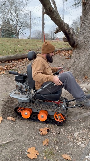 Off road chair testing 😮 #reelsvideo #tracked #offroadchair #testing #diy #custombuild #modified #fyp | Buildadadgarage
