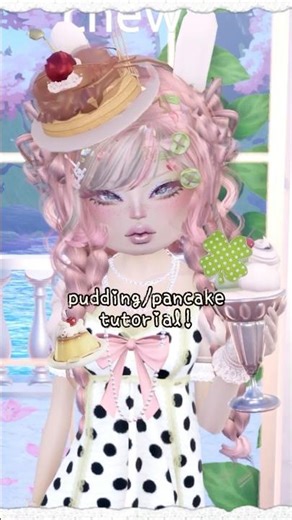 requested pudding/pancake hat tutorial in dti 🍮🍮 #dresstoimpress #dti #dtiroblox #roblox