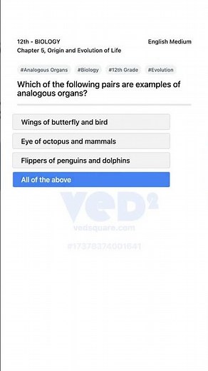 Analogous Organs Explained 12th Biology Chapter 5
