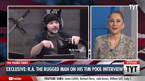 578 reactions · 75 shares | R.A. The Rugged Man joins TYT for an exclusive interview, discussing his recent interview with Tim Pool, racism, political discourse, Jimmy Dore, and much more. | The Young Turks | Facebook
