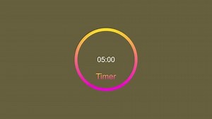 5 seconds digital clock countdown timer animation inside a 3d pink and red circle on white background emergency timer countdown animation, and 4k video.