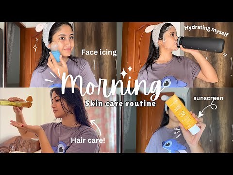 My morning skincare routine 🌤️| Everyday skin care routine | 3 steps skincare routine 🫧🧴