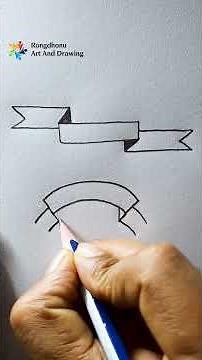 Two Types of Banner Drawing #rongdhonuartanddrawing #art #easydrawing