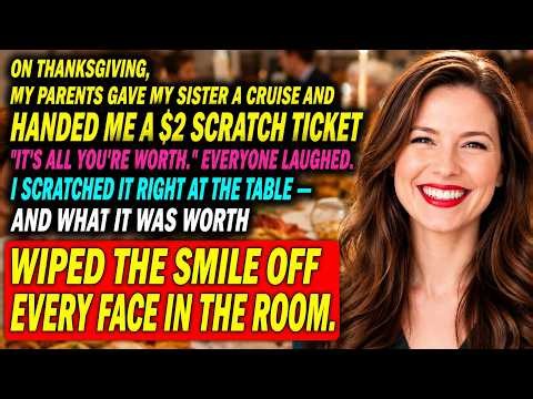 My Parents Gave Me a $2 Lottery Ticket to Humiliate Me — I Scratched It at the Table