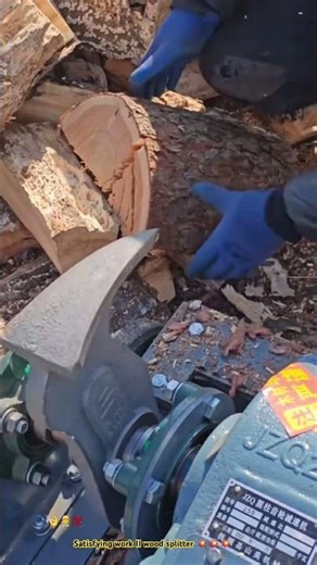 Ingenious sound of splitting wood 🪵