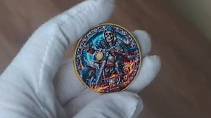 Motorcycle Skull Coin – Biker Medallion with Flame Design, Ride & Rock Token for Men