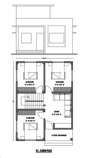 23'X32' Ready to Build House Plan| AD SpaceWork| DM for Customize Floor Plan #floorplan #houseplan