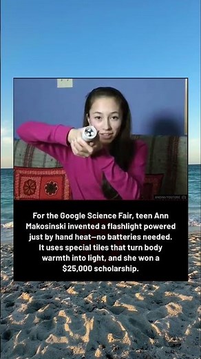 “A Teen Built a Flashlight Powered Only by Body Heat 🔦”
