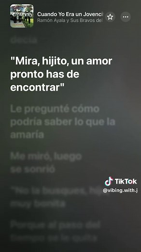 Cuando yo era un jovencito: Letra y Significado