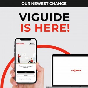 The ViGuide is here and ready to go! This name change from VitoGuide to ViGuide is happening to align our hardware and software naming conventions of “Vi-” for software (e.g. ViCare, ViGuide) and “Vito-” for hardware (e.g. Vitodens, Vitocell). The mobile app will still be available on your iOS or Android mobile or tablet device. There is no need for you to reinstall or perform any updates to the app. The app icon on your home screen will remain the same but with the name “ViGuide”. Dive into the