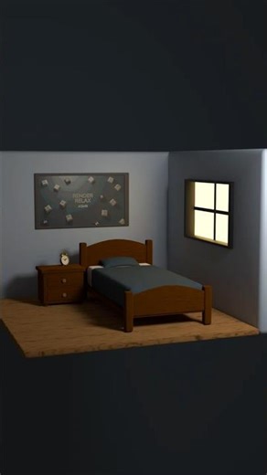 Relaxing ASMR Blender Build - Cozy Bedroom