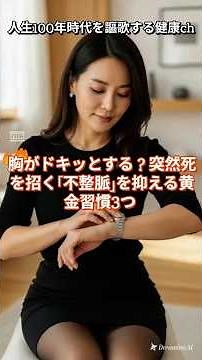 【突然死を防ぐ】心臓のドキドキ・不整脈を抑える黄金習慣3選#不整脈 #心臓ケア #突然死予防 #健康習慣 #厚生労働省 #自己検脈 #ルーティン