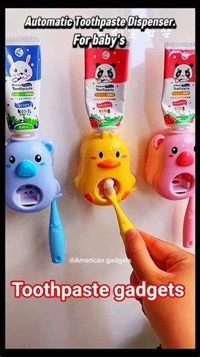 Automatic Toothpaste Dispenser || baby toothpaste gadgets ✅ #shorts #gadgets #toothpaste #bathroom