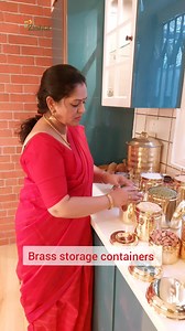 Still storing your grains, pulses, flours, snacks etc in Plastic containers? Switch from plastic to Brass containers, a traditional, healthy and unharmful way to store kitchen ingredients! Add a Touch of elegance to your kitchen with the aesthetically designed Brass storage containers. . . #reelviral #kitchenstorageideas #pulses #grains #snacks #storing #zishtatraditionalproducts #zishta | Zishta