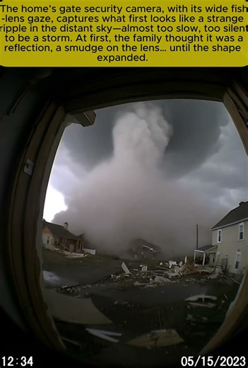 Gate Camera Captures Terrifying Tornado Moving Toward Home | Real Footage #viral #trending