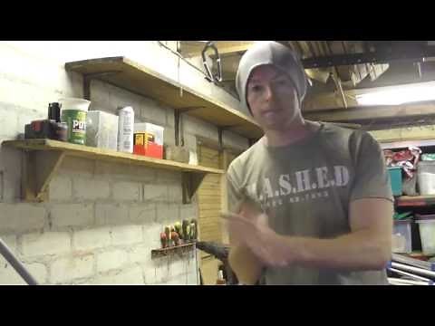 DIY shelves with homemade brackets