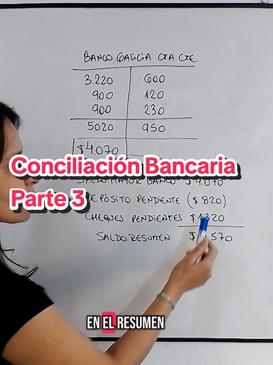 Conciliación Bancaria: Resolución Completa Parte 3