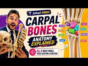 Carpal Bones Anatomy Explained | All 8 Wrist Bones, Their Location & Function | Johari MBBS