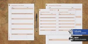 Geography in the News Research Worksheet
