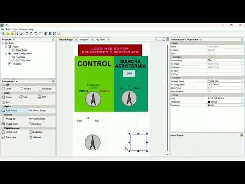 Three-position selector creation with Siemens Logo Web Editor (LWE)