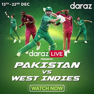 Learn more: https://click.daraz.pk/e/_6f57M All set for the match today at 6:00pm, join Usman Qadir in the match against West Indies on the daraz app. Stream the action, ad-free! #CricketOnDaraz #DarazPK #PakVsWI | Daraz Online Shopping