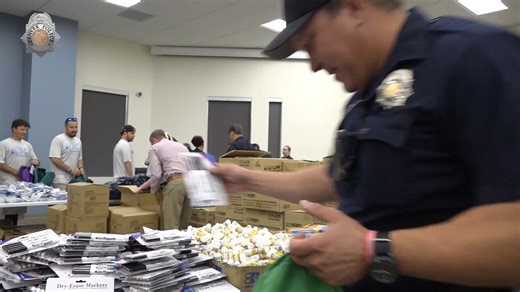 5.1K views · 78 reactions | SUNDAY MATINEE MINUTE: (BACK)PACKING PARTY Before we can give out the free backpacks full of free school supplies, we have to pack 'em! It's always was box-breaking work, but absolutely worth it! Thank you to Denver Police Foundation and Kroenke Sports Charities for helping to make this possible! | Denver Police Department | Facebook