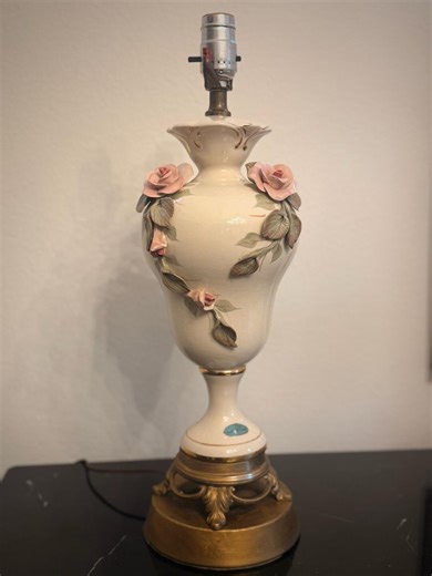 Rare 1960s Underwriting Laboratories Lamp With 3 Dimentional Roses - Etsy
