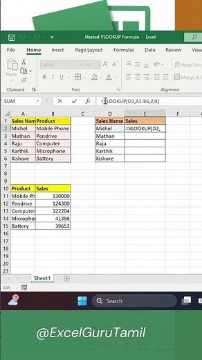 Nested VLOOKUP Formula Unlock Excel Magic:! 🧙‍♂️
