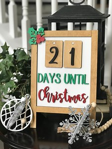 SMALL Easel Style Count Down Calendar (8"x12"), Advent Calendar, Rustic Christmas ***digital File Only - Etsy