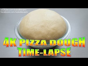 4K Rising Pizza Dough TIME LAPSE - SUPER COOL !