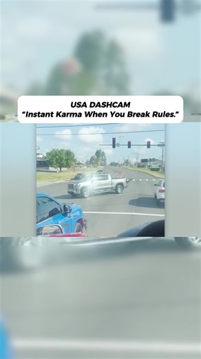 Instant karma when you break rules#dashcam #dashcamusa #dashcamera #usa