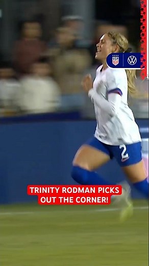 A scintillating strike (and a delightful dance) from Trinity Rodman!