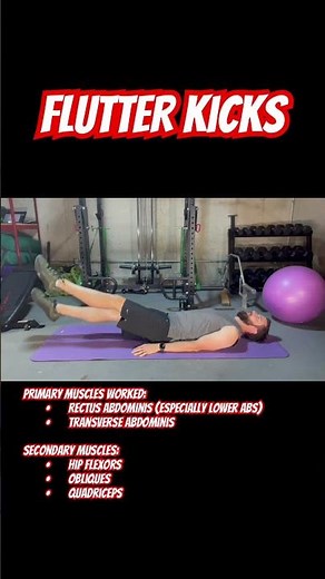 Flutter Kicks Exercise | Build Strong Abs & Lower Core FAST 🔥 #shorts #corefitness